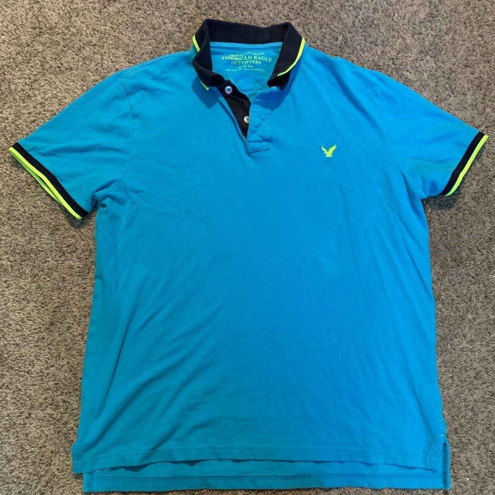 blue AMERICAN EAGLE polo 🦅